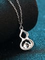 thumb Sterling Silver Moissanite Geometric Dainty Necklace 2