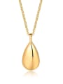 thumb Stainless steel Water Drop Minimalist Necklace 0