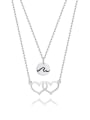 thumb 925 Sterling Silver Heart Minimalist Multi Strand Necklace 4