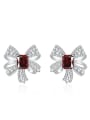thumb Brass Cubic Zirconia Butterfly Luxury Cluster Earring 4