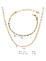 thumb Brass Trend Irregular  Bead Bracelet and Necklace Set 3