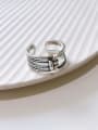 thumb 925 Sterling Silver Geometric Vintage Stackable Free Size Ring 1