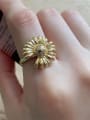 thumb 925 Sterling Silver Flower Daisy Vintage Free Size Band Ring 1