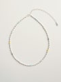 thumb 925 Sterling Silver Irregular Vintage Beaded Necklace 0