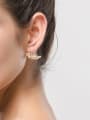 thumb Copper Cubic Zirconia Wing Cute Stud Earring 3