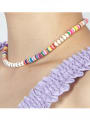 thumb Stainless steel Multi Color Polymer Clay Round Bohemia Necklace 1