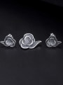 thumb 925 Sterling Silver Vintage Flower Earring and Pendant Set 2