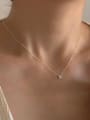 thumb 925 Sterling Silver Cubic Zirconia Geometric Minimalist Necklace 1