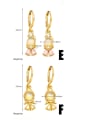 thumb Brass Cubic Zirconia Mermaid Cute Huggie Earring 4