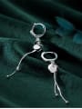 thumb 925 sterling silver tassel minimalist threader earring 1