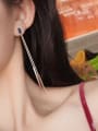 thumb Titanium Tassel Minimalist Threader Earring 3