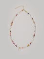 thumb Freshwater Pearl Multi Color  Glass beads Evil Eye Bohemia Necklace 2