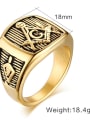 thumb Stainless steel Geometric Vintage Band Ring 1