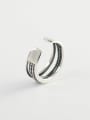 thumb 925 Sterling Silver Hollow Geometric Vintage Stackable Ring 3