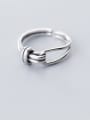 thumb 925 Sterling Silver Irregular Vintage Knot Free Size Ring 1