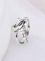 thumb 925 Sterling Silver Hollow Bowknot Vintage Stackable Ring 3