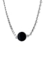 thumb 925 Sterling Silver Enamel Round Vintage Round bead Necklace 0
