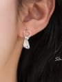 thumb 925 Sterling Silver Cubic Zirconia Irregular Trend Stud Earring 1