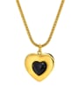 thumb Stainless steel Carnelian Heart Minimalist Necklace 0