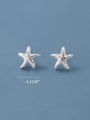 thumb 925 Sterling Silver Sea  Star Cute Stud Earring 3