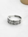 thumb Vintage  Sterling Silver With  Retro Simple  Geometric Free Size Rings 2