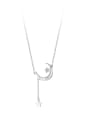 thumb 925 Sterling Silver Shell Moon Minimalist Lariat Necklace 0