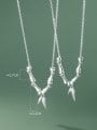 thumb 925 Sterling Silver Flower Minimalist Necklace 3