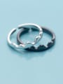 thumb 925 Sterling Silver Smooth Irregular Minimalist Free Size Ring 1