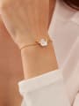 thumb Stainless steel Shell Flower Minimalist Link Bracelet 1