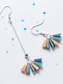 thumb 925 Sterling Silver Cubic Zirconia Multi Color Geometric Trend Hook Earring 1
