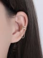 thumb Brass Cubic Zirconia Tassel Minimalist Single Earring(Single-Only One) 1