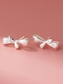 thumb 925 Sterling Silver Bowknot Minimalist Stud Earring 0