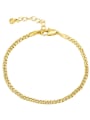 thumb Brass Geometric Minimalist Hollow Chain Link Bracelet 3