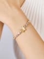 thumb Stainless steel Cubic Zirconia Butterfly Dainty Adjustable Bracelet 2