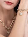 thumb Brass Cubic Zirconia Luxury Heart Braclete and Necklace Set 2