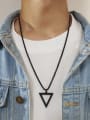 thumb Stainless steel Hollow Triangle Minimalist Necklace 3
