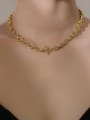 thumb Brass  Vintage Geometric chain  Earring Ring and Necklace Set 4