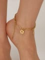 thumb Brass Imitation Pearl  Flower Minimalist Anklet 1