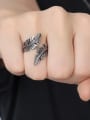 thumb Stainless steel Feather Vintage Band Ring 1