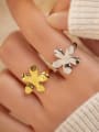 thumb 925 Sterling Silver Flower Minimalist Band Ring 1