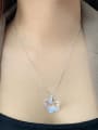thumb 925 Sterling Silver Austrian Crystal Flower Classic Necklace 1