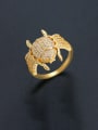 thumb Brass Cubic Zirconia Insect Luxury Band Ring 0