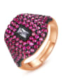 thumb Copper Rhinestone Geometric Dainty Band Ring 0