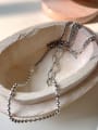 thumb 925 Sterling Silver Irregular Vintage Beaded Necklace 3