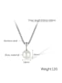 thumb Stainless steel Imitation Pearl Irregular Hip Hop Necklace 3