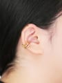 thumb Brass Cubic Zirconia Bowknot Hip Hop Clip Earring 1