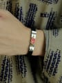 thumb Stainless steel Artificial Leather Weave Vintage Wristband Bracelet 2