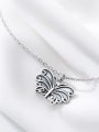 thumb 925 Sterling Silver Butterfly Vintage Pendant  Necklace 2