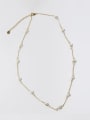 thumb 925 Sterling Silver Imitation Pearl Geometric Vintage Necklace 0