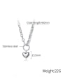 thumb Titanium Steel Heart Hip Hop Hollow Chain Necklace 2